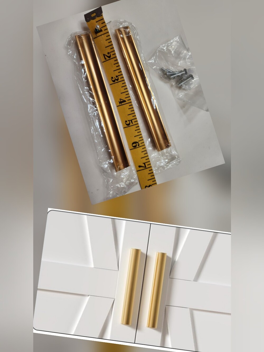 Gold Pull Handles - Sleek Contemporary Pulls (2pack)